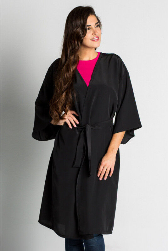 Dyneke Peignoir Kimono de coiffeur noir