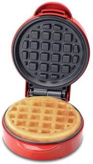 "Betty Crocker Mini Waffle Maker, 550W Makes 4.5"" Waffle, 4.9"" Non-Stick Plates, Red - N/A"