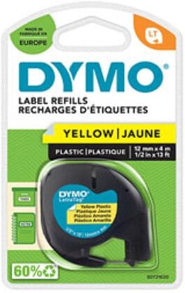 Dymo fita de plástico 91202 (S0721620) amarela 12mm x 4m
