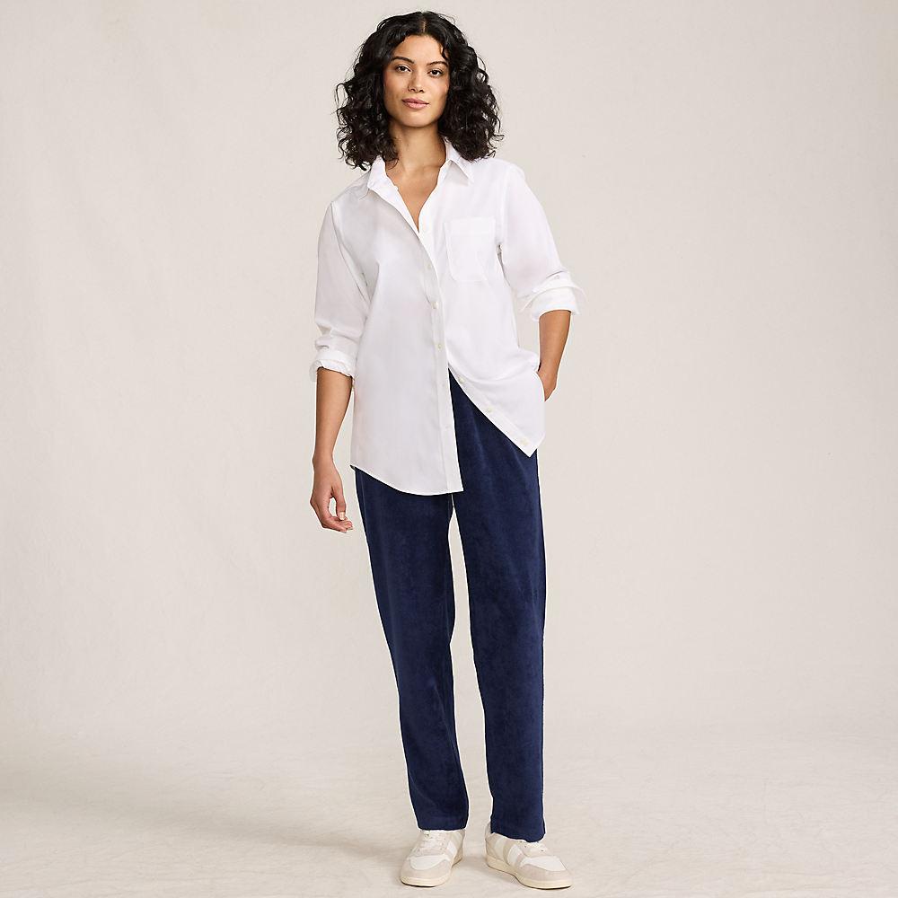 Komfort-Cordhose SPORT KNIT für Damen in Petite-Größen, Damen, size: petite, Blau, Baumwoll-Mischung, by Lands' End