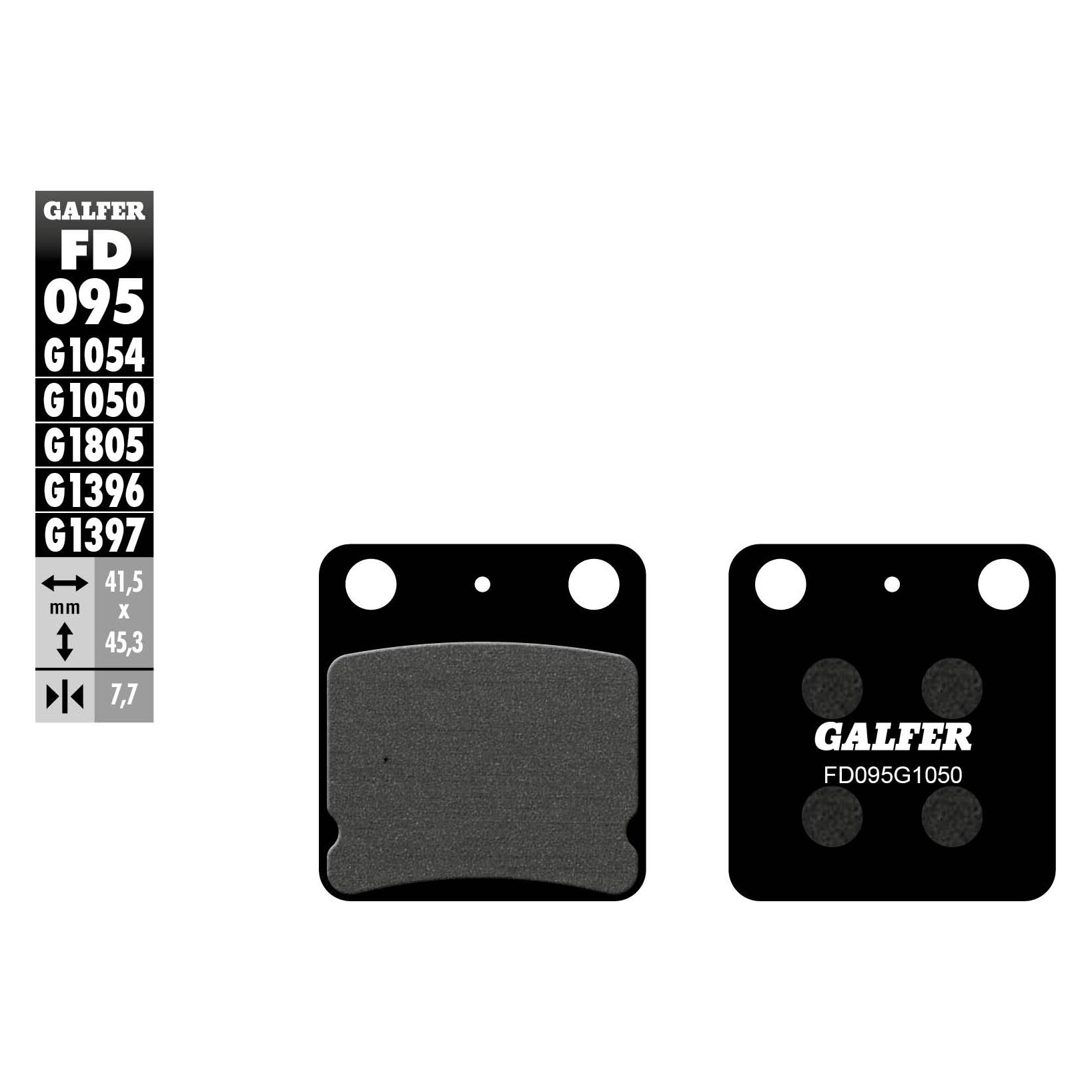 Galfer Bike Galfer fd095g1050 Tonabnehmer Bremsbeläge (Semi-Metallisch) (FD095-G1050)