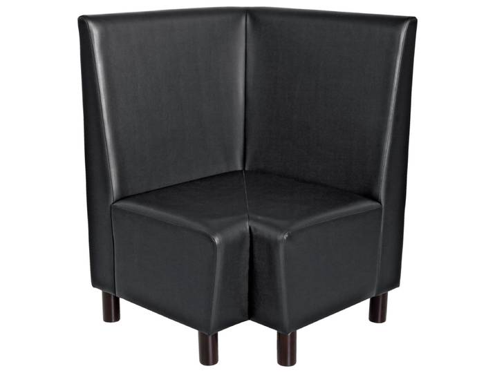 VEGA Eckbank Medley 75x75x102 cm (BxTxH); Sitz schwarz, Gestell buche wenge