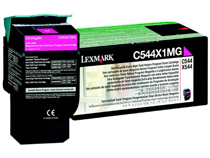 Lexmark Toner original C544X (C544X1MG) à rendement extrêmement élevé - Magenta