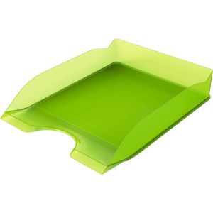 Durable Briefablage 1701674017, Basic, A4, lindgrün transluzent, stapelbar, Kunststoff
