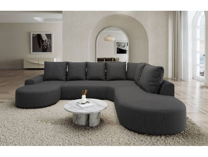 Sofa Dreams Wohnlandschaft Gomera U Form Stoff Lounge, Wohnlandschaft, Ottomane, U-Form, Lounge