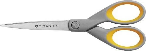 WESTCOTT Papierschere TITANIUM Super grau-gelb 18,0 cm