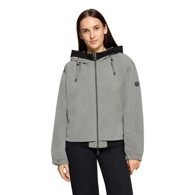 Outdoorjacke GIL BRET, Damen, Gr. 44, grau (saliva), Web, Obermaterial: 100% Polyester, unifarben, regular fit normal, elastischer Bund, Jacken Outdoorjacke, mit Kapuze