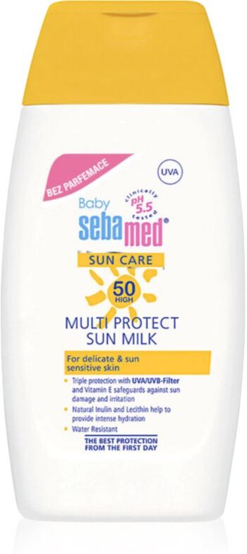 Sebamed Sun Care Baby Multi Protect Sun Milk lait protecteur solaire pour enfant SPF 50+ sans parfum 200 ml