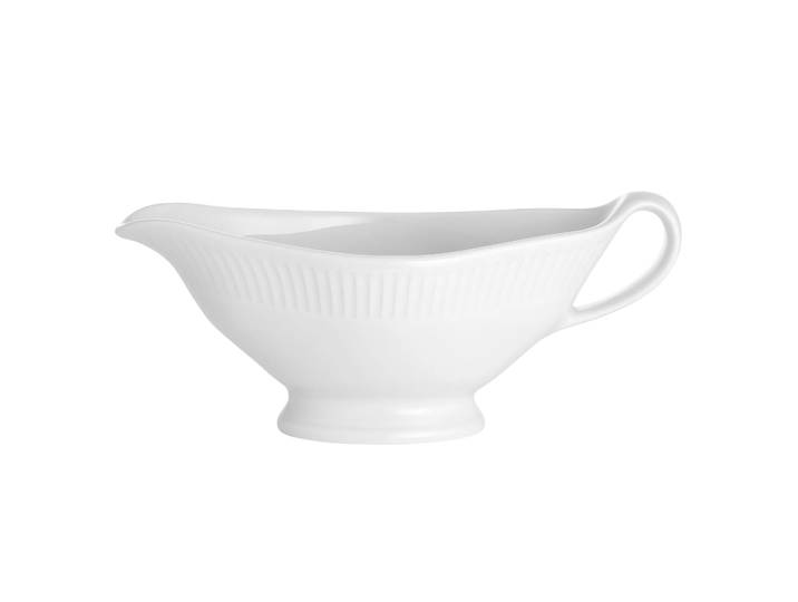 Pillivuyt Saucière avec anse Plissé 32 cl Blanc