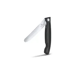 Victorinox Picknickmesser 11 cm | Kompaktes Klappmesser mit Wellenschliff für unterwegs Schwarz