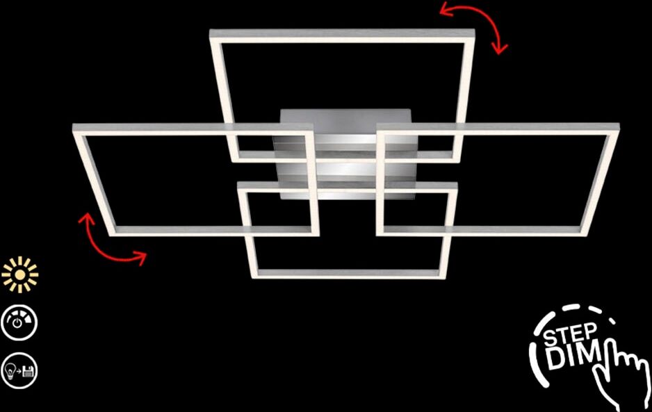 BRILONER LEUCHTEN LED Deckenleuchte "FRAME", weiß (weiß, neutral), Leuchten, LED Deckenleuchte