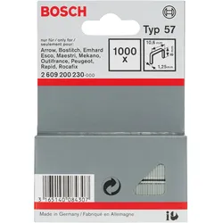 Bosch Flachdrahtklammer Typ 57, 10,6 x 1,25 x 8mm - 2609200230