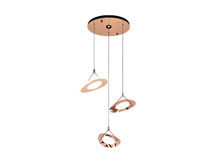 LED Design Pendellampe „Mirena“ 3-flammig Roségold, Silber Schuller