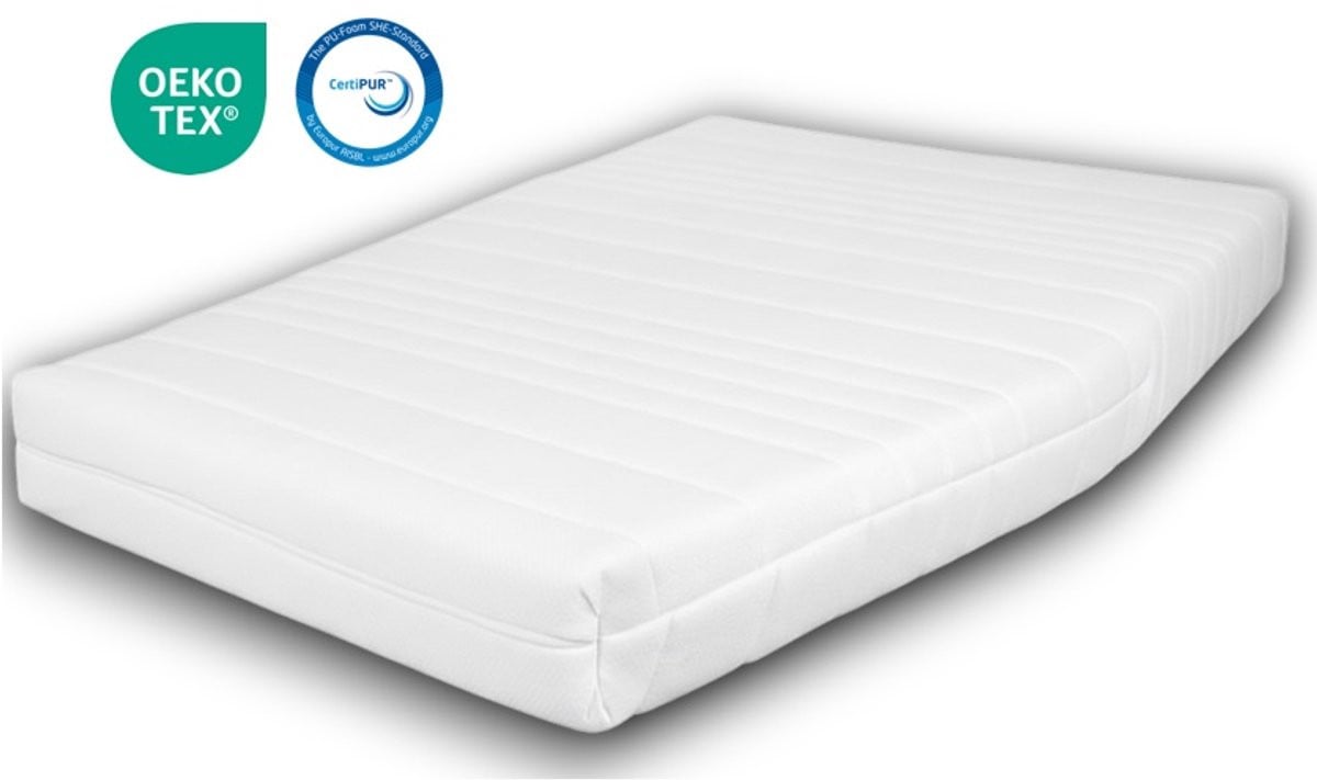 EasyBedden Matras Fransbed voor Hobby Caravan 460/495 van Koudschuim HR45, Hoogte: 14 cm