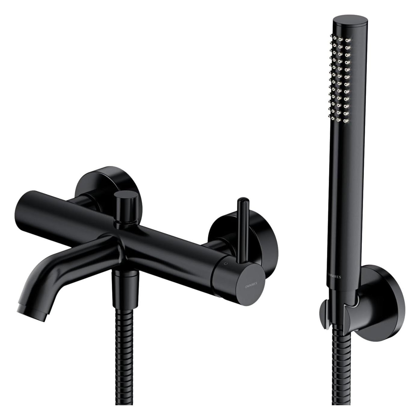 Omnires y - badkraan met accessoires, zwart (Y1231BL)