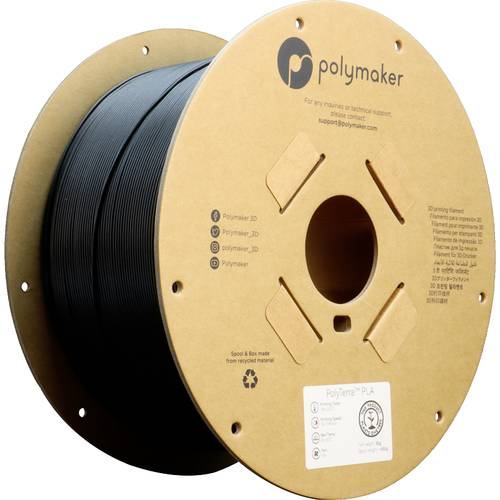 Polymaker PA04007 Charcoal Black Filament PLA Matt geringerer Kunststoffgehalt 1.75mm 3000g Schwarz (matt) PolyTerra PLA 1St.