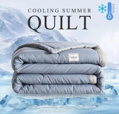 Uplift Essentials Lightweight Japanese Cotton Quilted Summer Quilt Soft, Breathable And Washable 59.1 78.7 In white