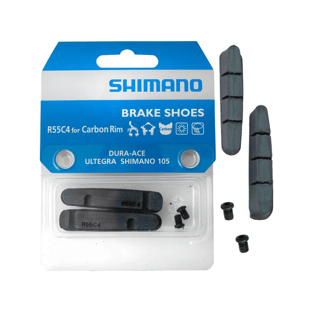 Pastilhas de freio de carbono Shimano R55C4 Dura-Ace-Ultegra-105