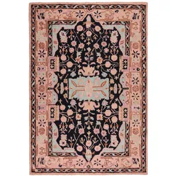 KADIMA DESIGN Teppich aus Wolle handgetuftet mit traditionellem Blumenmuster strapazierfähig | 160x230cm