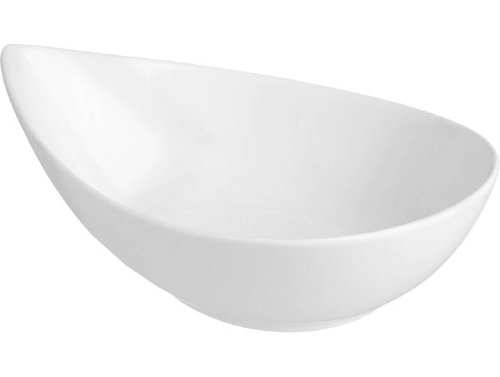 Präsentierplatte GOUTTE porzellan weiss