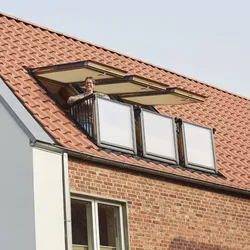 VELUX GDL Cabrio Holz/Kiefer ENERGIE PLUS Dachfenster, 78x252 cm (MK19)