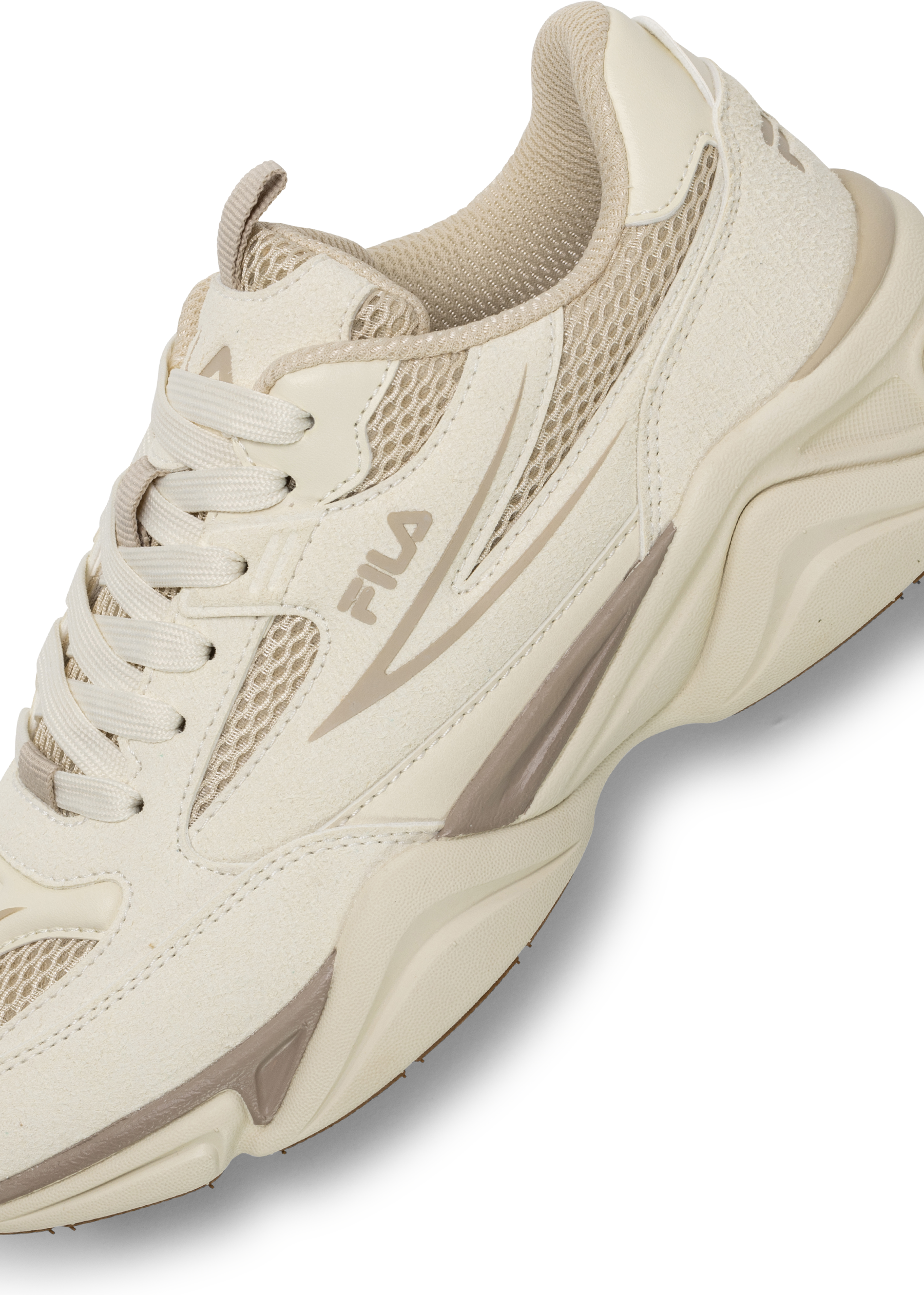 Sneaker FILA "RECADE S wmn", Damen, Gr. 39, antique weiß, oxford tan, Synthetik, Textil, Schuhe Sneaker antique weiß, oxford tan 39