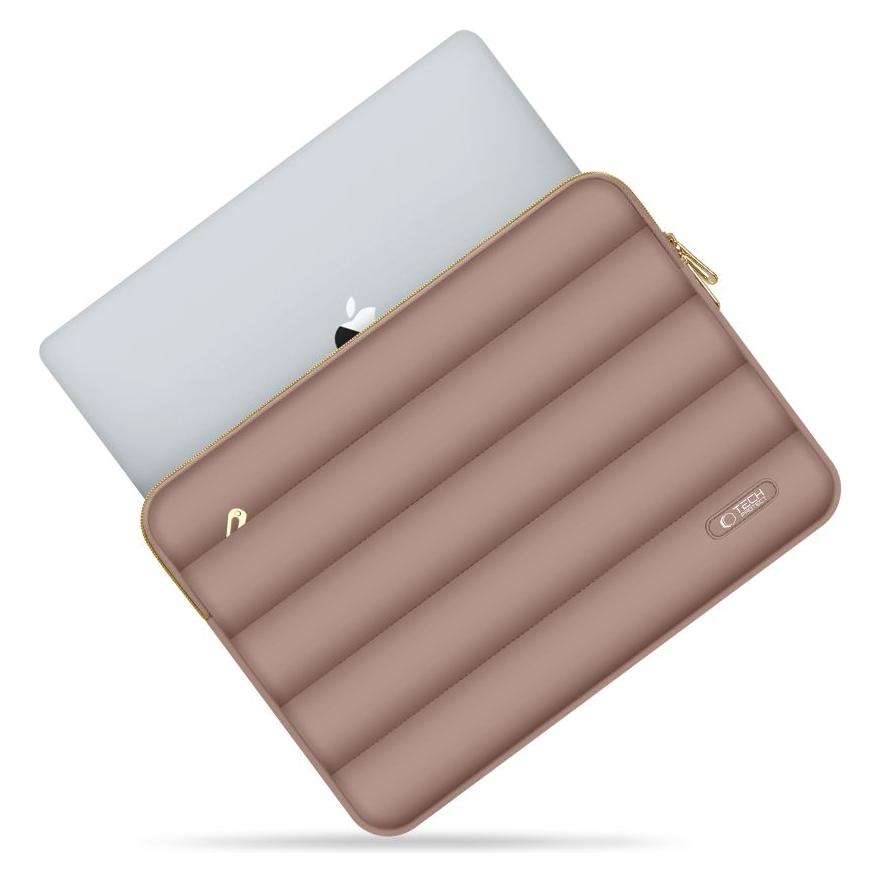 Tech-Protect Puffy Laptop Sleeve 15-16" with accessory pouch - Brown (16", Apple, Microsoft) (183812)