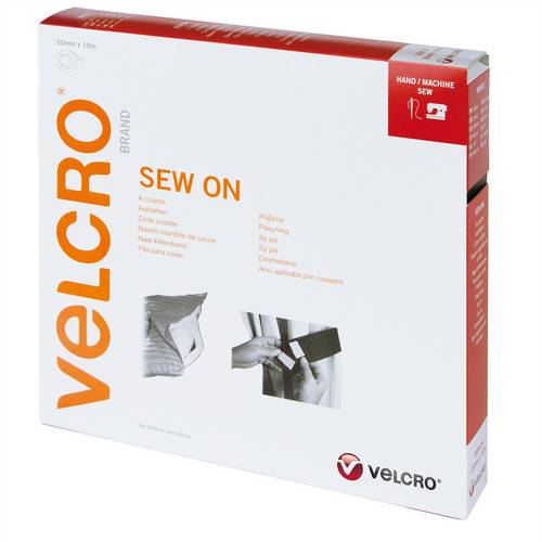 VELCRO Klettband zum Aufnähen, Haken & Flausch 30mm x 10m Weiß