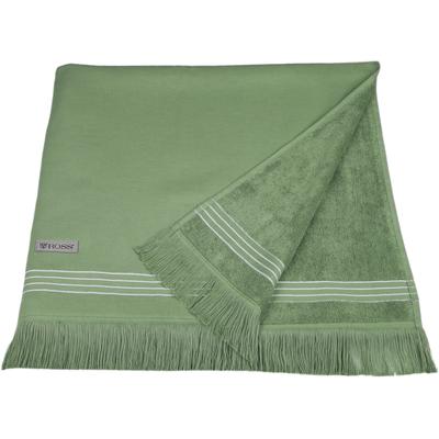 Hamamtuch ROSS "Hamam", grün (piniengrün), B:90cm L:180cm, Hamam Frottier, Hamam Frottier, Handtücher, idealer Begleiter für Strand, Sauna oder Wellnessbereich
