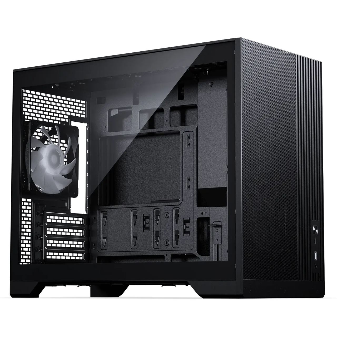 Phanteks XT M3 PC-Gehäuse, Mini-Gehäuse, mATX, RGB, Tempered Glass - inklusive 3x 120-mm-Lüfter, schwarz