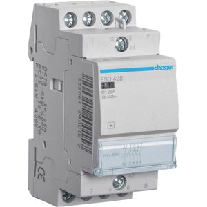 Hager Installationsschütz ESD425, 2 TE, 25 A, 24 V, 4x NO (Schließer), 4-polig