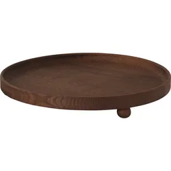Inka Dekotablett 30 cm, dunkle Eiche