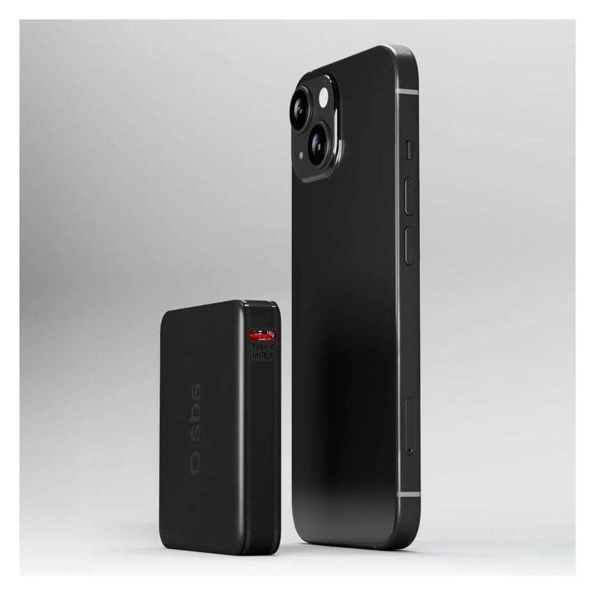 SBS Powerbank 5.000mAh high density (5000 mAh, 10 W, 19.25 Wh) (TEBB5000HDK)