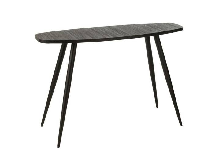 Console Ovale en Bois  Teck  120cm Noir