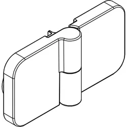 HSK Ersatzteile Scharnier komplett Softcube, Anschlag rechts für 5-Eckdu-sche, E100294-R-16-41 E100294-R-16-41