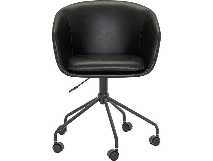 Bürostuhl Lia schwarz Kunstleder H 86 cm
