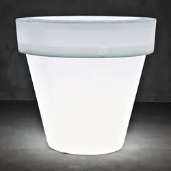 Großer Designer-Blumentopf mit Licht Big-Bo Serralunga
