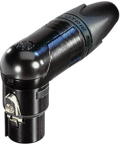 Neutrik NC3FRX-B XLR-Steckverbinder Buchse, gewinkelt Polzahl: 3 Schwarz 1St.