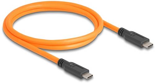 Delock USB-C Kabel USB-C Stecker, USB-C Stecker 1.00m Orange 87959