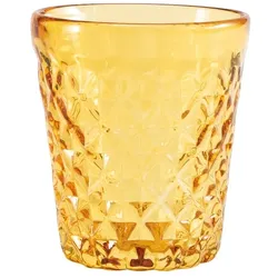 Zafferano Balloton Serie Trinkgläser aus bernsteinfarbenem, mundgeblasenem Glas - 6er-Pack, handgefertigt für den eleganten Tisch
