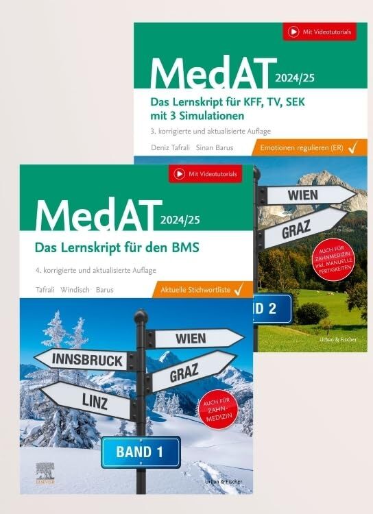 Deniz Tafrali - MedAT Kompendium Bd. 1 und 2 2024/2025 für Human- und Zahnmedizin: 2 Lernskripten für den BMS und KFF, TV und SEK (inkl. Videotutorials) - Preis vom 17.10.2026 19:25:27 h