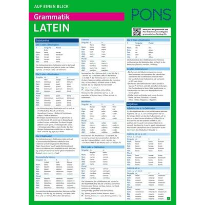 PONS Grammatik auf einen Blick Latein, Taschenbuch von , PONS Langenscheidt GmbH, 978-3-12-561907-4