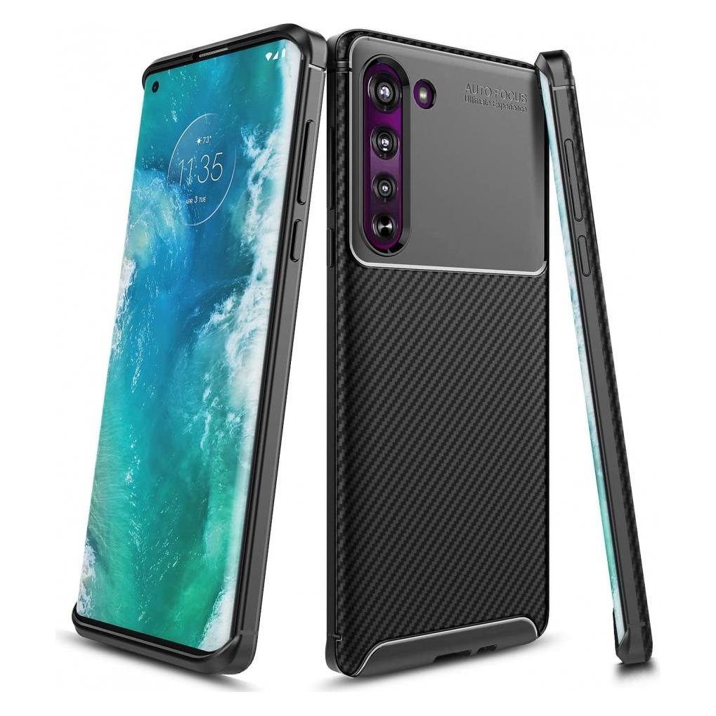 Screenguard Motorola Edge Hülle Carbon Design TPU Case (Motorola Edge) (00027038)
