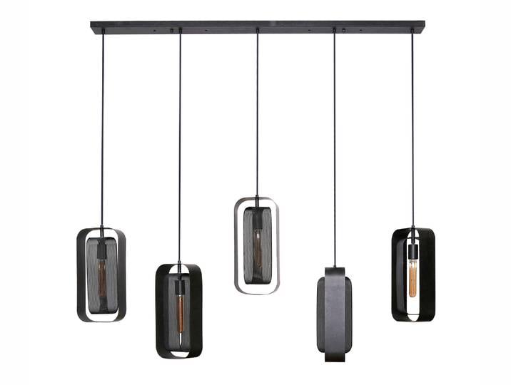 LIORA Hängelampe, 5-flammig, Material Metall, schwarz