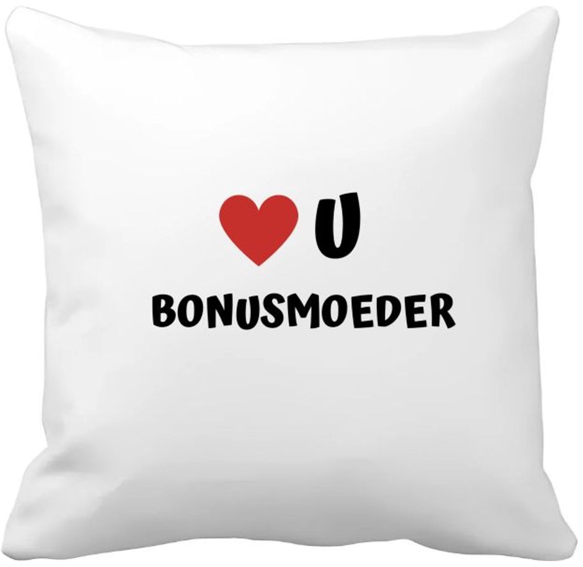 Akyol Kussenhoes Love U Bonusmoeder - Mama - 40 x 40 cm