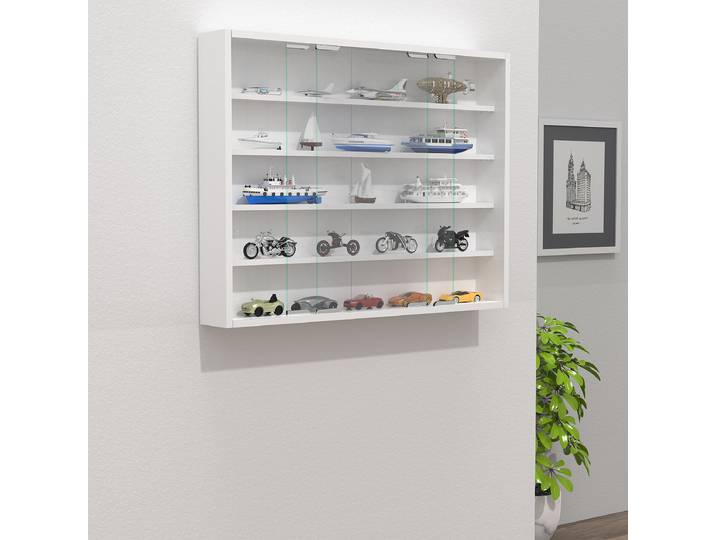 Vitrine suspendue Agisa 77 x 60cm Blanc/Blanc