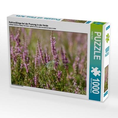 CALVENDO Puzzle Kohlweißlinge bei der Paarung in der Heide 1000 Teile Puzzle quer | 1000 Teile Lege-Größe 64 × 48 cm Foto-Puzzle für glückliche