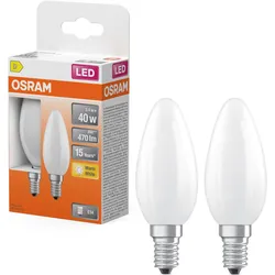 OSRAM LED-Leuchtmittel "LED-Lampe Star Kerzenform B40", Energieeffizienz: D (A-G), weiß, L:10cm Ø:3,5cm, Leuchtmittel