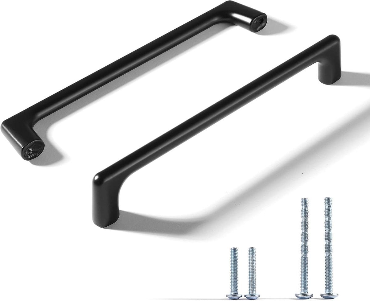 Matzwarte aluminium ladegrepen voor meubels - 160 mm