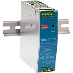 Meanwell DIN Rail Power Supply 120 W/24 V DC Mean Well NDR-120-25